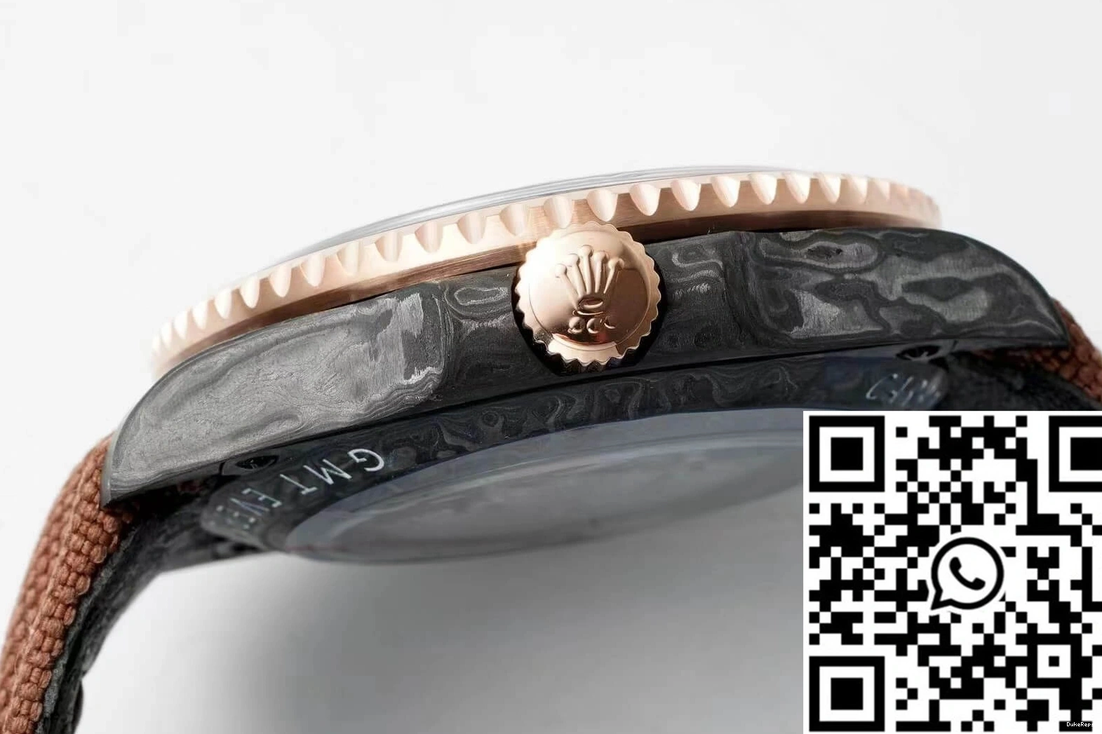 II Fiber Rolex Brown GMT-MASTER Fabric Carbon Strap Diw 0816